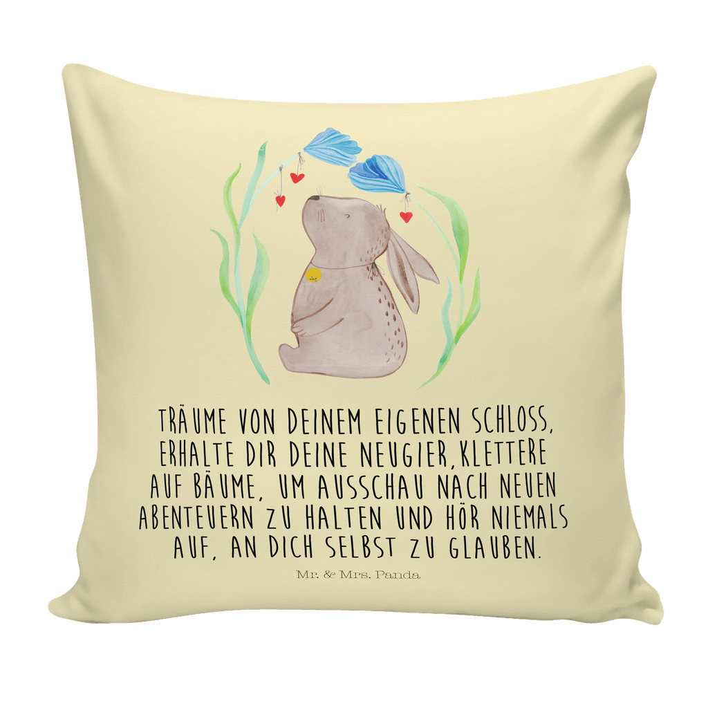 40x40 Kissen Hase Blume Kissenhülle, Kopfkissen, Sofakissen, Dekokissen, Motivkissen, Ostern, Osterhase, Ostergeschenke, Osternest, Osterdeko, Geschenk zu Ostern, Hase, Kaninchen, Kind, Taufe, Taufgeschenk, Geburt, Schwangerschaft, erstes Kind, Kindergeburtstag, Geburtstag, Hoffnung, Träume