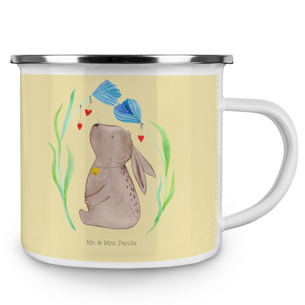 Camping Emaille Tasse Hase Blume Campingtasse, Trinkbecher, Metalltasse, Outdoor Tasse, Emaille Trinkbecher, Blechtasse Outdoor, Emaille Campingbecher, Edelstahl Trinkbecher, Metalltasse für Camping, Kaffee Blechtasse, Camping Tasse Metall, Ostern, Osterhase, Ostergeschenke, Osternest, Osterdeko, Geschenk zu Ostern, Hase, Kaninchen, Kind, Taufe, Taufgeschenk, Geburt, Schwangerschaft, erstes Kind, Kindergeburtstag, Geburtstag, Hoffnung, Träume
