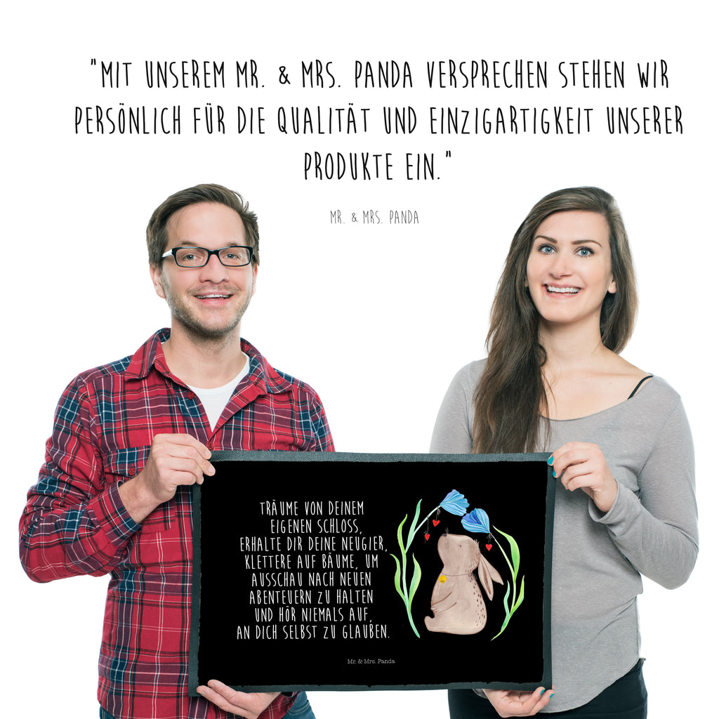 Fußmatte Hase Blume Hase, Kaninchen, Kind, Taufe, Taufgeschenk, Geburt, Schwangerschaft, erstes Kind, Kindergeburtstag, Geburtstag, Hoffnung, Träume Türvorleger, Schmutzmatte, Fußabtreter, Matte, Schmutzfänger, Fußabstreifer, Schmutzfangmatte, Türmatte, Motivfußmatte,  Haustürmatte, Vorleger  Ostern, Osterhase, Ostergeschenke, Osternest, Osterdeko, Geschenk zu Ostern