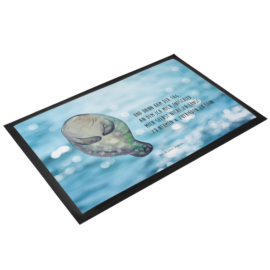 Fußmatte Seekuh happy Seekuh, Seekühe, Selbstliebe, Respekt, Neuanfang, Neustart, Achtsamkeit, Zufrieden, Liebeskummer, Freundin	 Türvorleger, Schmutzmatte, Fußabtreter, Matte, Schmutzfänger, Fußabstreifer, Schmutzfangmatte, Türmatte, Motivfußmatte,  Haustürmatte, Vorleger  Meerestiere, Meer, Urlaub