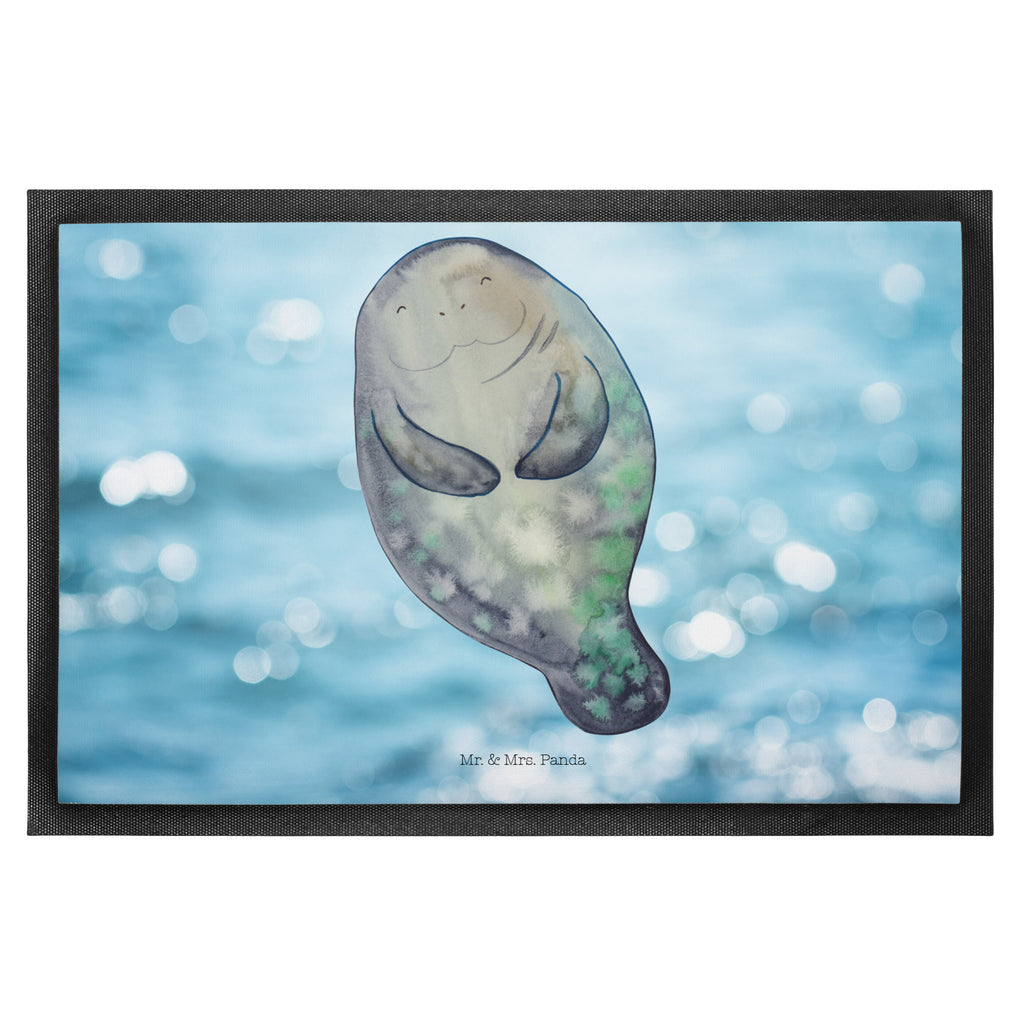 Fußmatte Seekuh happy Seekuh, Seekühe, Selbstliebe, Respekt, Neuanfang, Neustart, Achtsamkeit, Zufrieden, Liebeskummer, Freundin	 Türvorleger, Schmutzmatte, Fußabtreter, Matte, Schmutzfänger, Fußabstreifer, Schmutzfangmatte, Türmatte, Motivfußmatte,  Haustürmatte, Vorleger  Meerestiere, Meer, Urlaub