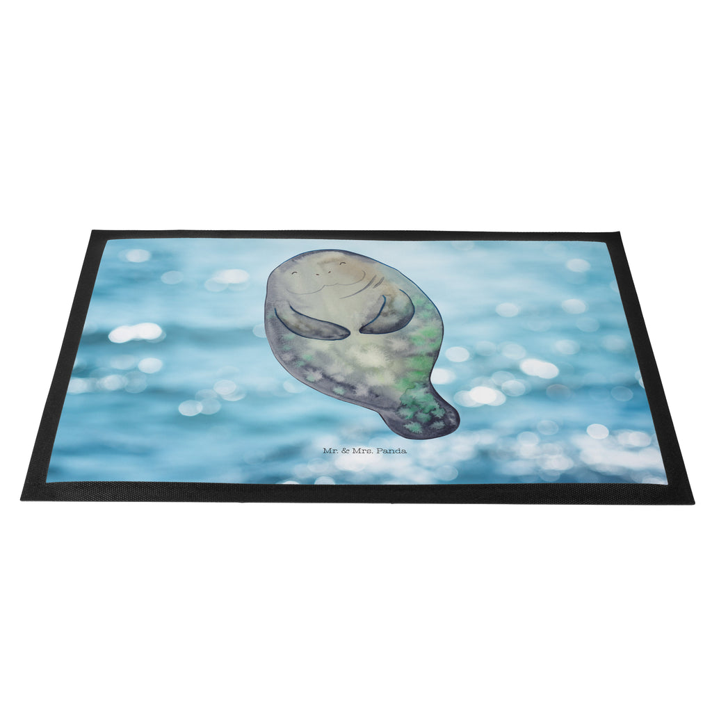 Fußmatte Seekuh happy Seekuh, Seekühe, Selbstliebe, Respekt, Neuanfang, Neustart, Achtsamkeit, Zufrieden, Liebeskummer, Freundin	 Türvorleger, Schmutzmatte, Fußabtreter, Matte, Schmutzfänger, Fußabstreifer, Schmutzfangmatte, Türmatte, Motivfußmatte,  Haustürmatte, Vorleger  Meerestiere, Meer, Urlaub