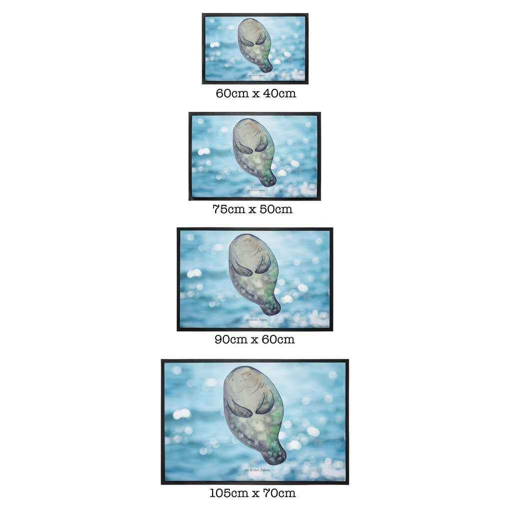 Fußmatte Seekuh happy Seekuh, Seekühe, Selbstliebe, Respekt, Neuanfang, Neustart, Achtsamkeit, Zufrieden, Liebeskummer, Freundin	 Türvorleger, Schmutzmatte, Fußabtreter, Matte, Schmutzfänger, Fußabstreifer, Schmutzfangmatte, Türmatte, Motivfußmatte,  Haustürmatte, Vorleger  Meerestiere, Meer, Urlaub