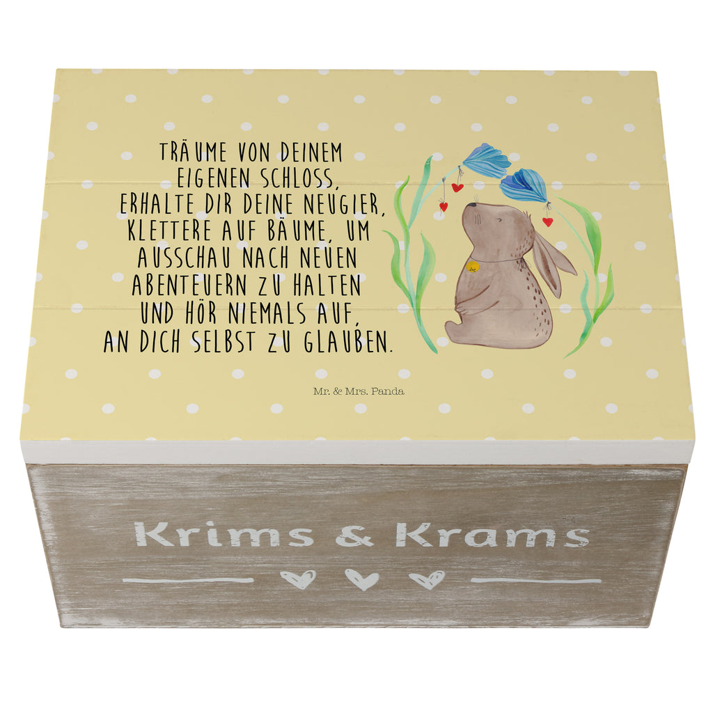 Holzkiste Hase Blume Holzkiste, Kiste, Schatzkiste, Truhe, Schatulle, XXL, Erinnerungsbox, Erinnerungskiste, Dekokiste, Aufbewahrungsbox, Ostern, Osterhase, Ostergeschenke, Osternest, Osterdeko, Geschenk zu Ostern, Hase, Kaninchen, Kind, Taufe, Taufgeschenk, Geburt, Schwangerschaft, erstes Kind, Kindergeburtstag, Geburtstag, Hoffnung, Träume