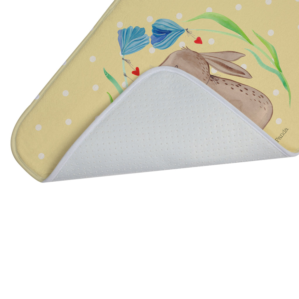 Badvorleger Hase Blume Badematte, Badteppich, Duschvorleger, Badezimmerteppich, Badezimmermatte, Badvorleger, Duschmatte, Duschteppich, Ostern, Osterhase, Ostergeschenke, Osternest, Osterdeko, Geschenk zu Ostern, Hase, Kaninchen, Kind, Taufe, Taufgeschenk, Geburt, Schwangerschaft, erstes Kind, Kindergeburtstag, Geburtstag, Hoffnung, Träume