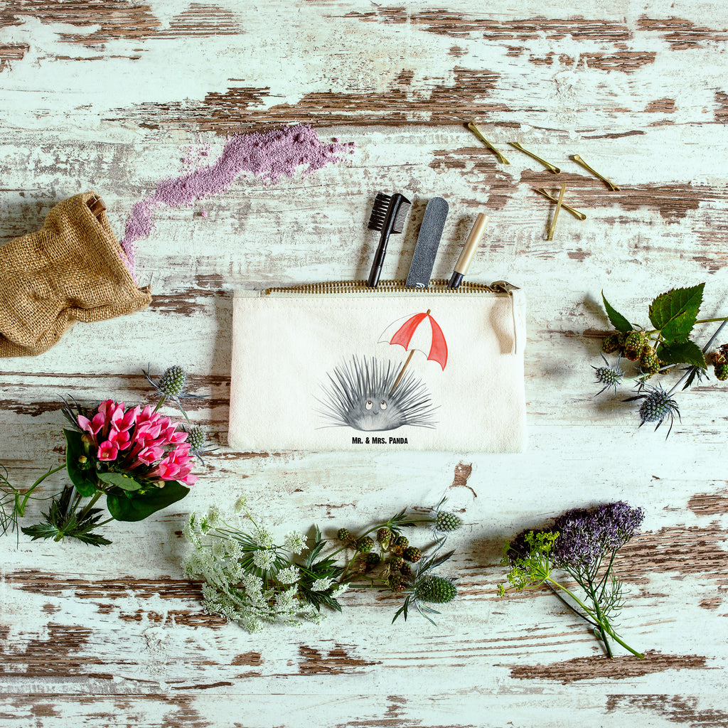 Schminktasche Seeigel Schminktasche, Kosmetiktasche, Kosmetikbeutel, Stiftemäppchen, Etui, Federmappe, Makeup, XXL, Schminketui, Kosmetiketui, Schlamperetui, Meerestiere, Meer, Urlaub, Seeigel, Achtsamkeit, Selbstakzeptanz, Selbstliebe, Hier und Jetzt, Leben, Lebe