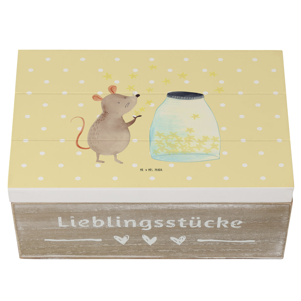 Holzkiste Maus Sterne Holzkiste, Kiste, Schatzkiste, Truhe, Schatulle, XXL, Erinnerungsbox, Erinnerungskiste, Dekokiste, Aufbewahrungsbox, Tiermotive, Gute Laune, lustige Sprüche, Tiere, Maus, Sterne, Wunsch, Kind, Taufe, Taufgeschenk, Geburt, Schwangerschaft, erstes Kind, Kindergeburtstag, Geburtstag, Hoffnung, Träume