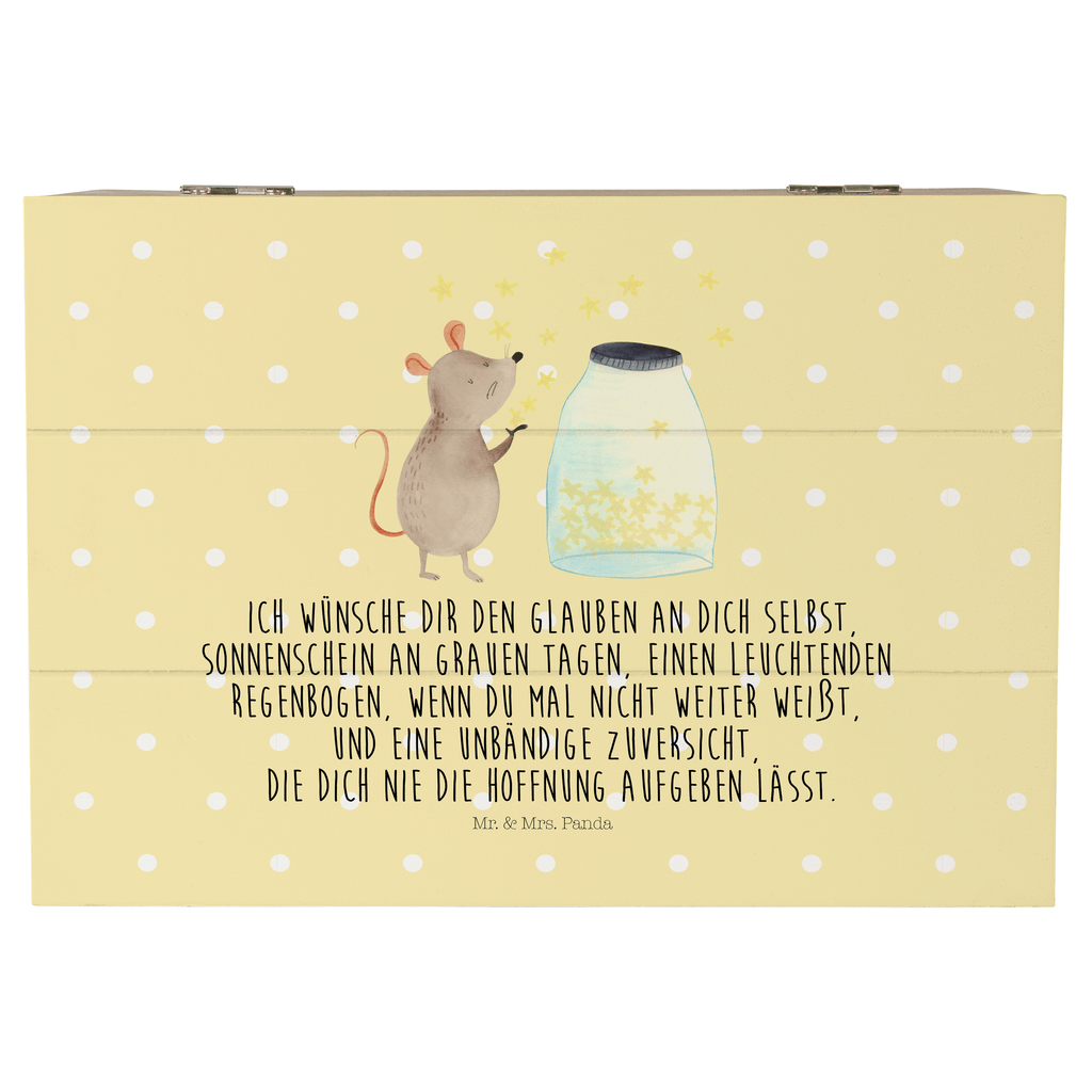 Holzkiste Maus Sterne Holzkiste, Kiste, Schatzkiste, Truhe, Schatulle, XXL, Erinnerungsbox, Erinnerungskiste, Dekokiste, Aufbewahrungsbox, Tiermotive, Gute Laune, lustige Sprüche, Tiere, Maus, Sterne, Wunsch, Kind, Taufe, Taufgeschenk, Geburt, Schwangerschaft, erstes Kind, Kindergeburtstag, Geburtstag, Hoffnung, Träume