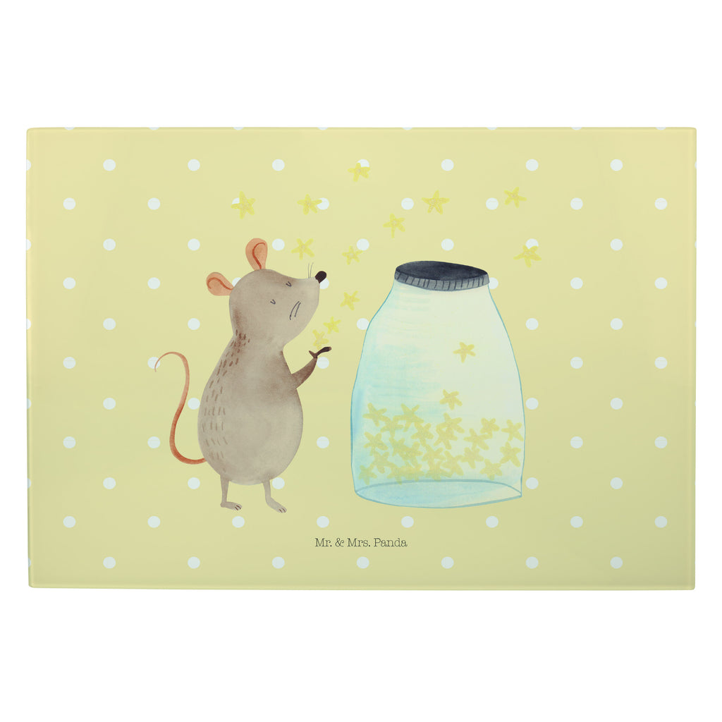 XL Glas Schneidbrett Maus Sterne Glasschneidebrett, Schneidebrett, Frühstücksbrett, Küche, Tiermotive, Gute Laune, lustige Sprüche, Tiere, Maus, Sterne, Wunsch, Kind, Taufe, Taufgeschenk, Geburt, Schwangerschaft, erstes Kind, Kindergeburtstag, Geburtstag, Hoffnung, Träume