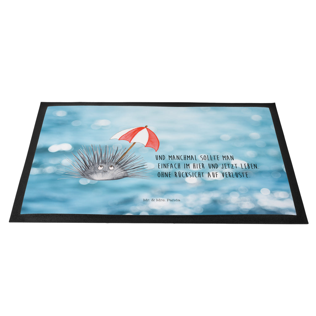 Fußmatte Seeigel Seeigel, Achtsamkeit, Selbstakzeptanz, Selbstliebe, Hier und Jetzt, Leben, Lebe Türvorleger, Schmutzmatte, Fußabtreter, Matte, Schmutzfänger, Fußabstreifer, Schmutzfangmatte, Türmatte, Motivfußmatte,  Haustürmatte, Vorleger  Meerestiere, Meer, Urlaub