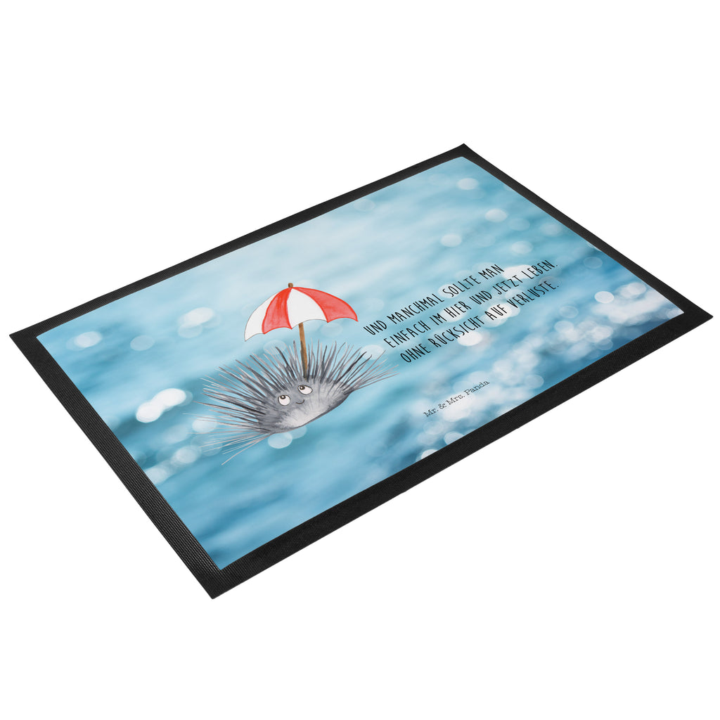 Fußmatte Seeigel Seeigel, Achtsamkeit, Selbstakzeptanz, Selbstliebe, Hier und Jetzt, Leben, Lebe Türvorleger, Schmutzmatte, Fußabtreter, Matte, Schmutzfänger, Fußabstreifer, Schmutzfangmatte, Türmatte, Motivfußmatte,  Haustürmatte, Vorleger  Meerestiere, Meer, Urlaub