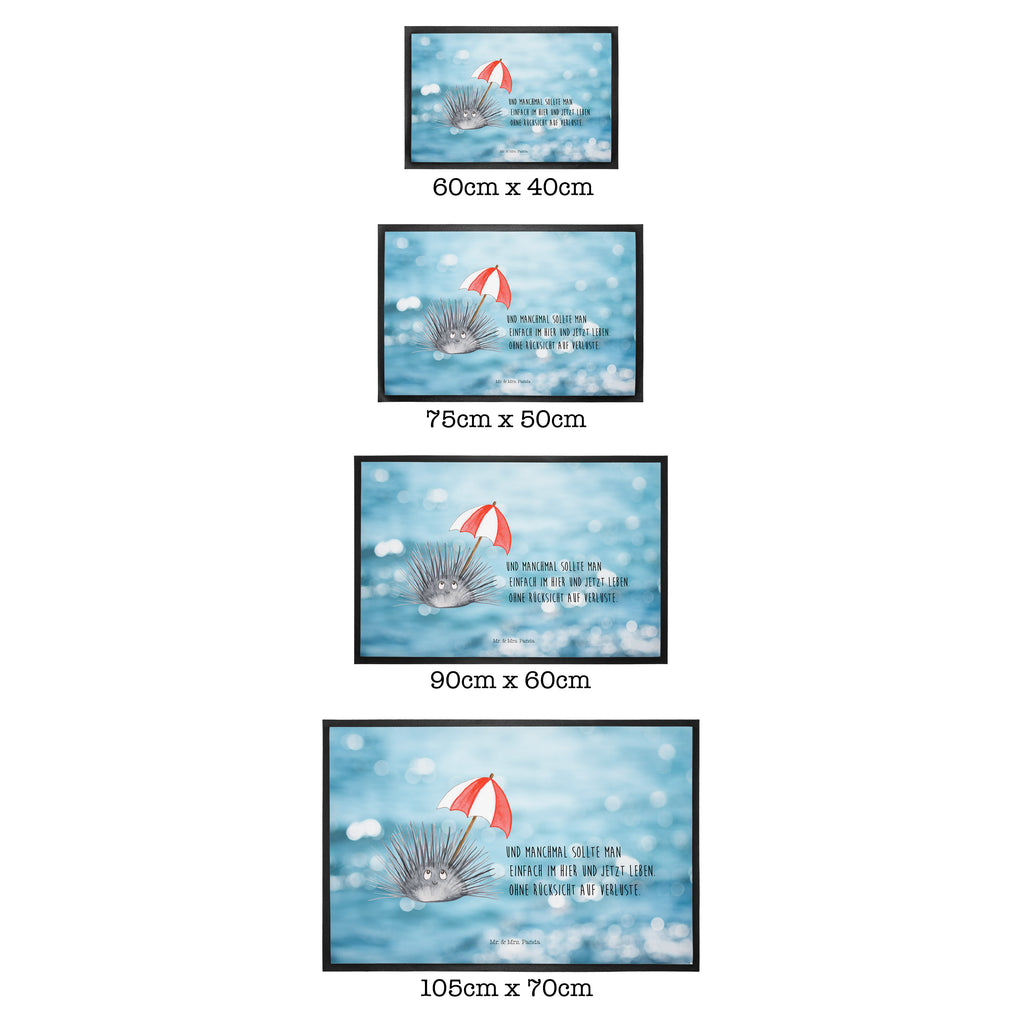 Fußmatte Seeigel Seeigel, Achtsamkeit, Selbstakzeptanz, Selbstliebe, Hier und Jetzt, Leben, Lebe Türvorleger, Schmutzmatte, Fußabtreter, Matte, Schmutzfänger, Fußabstreifer, Schmutzfangmatte, Türmatte, Motivfußmatte,  Haustürmatte, Vorleger  Meerestiere, Meer, Urlaub