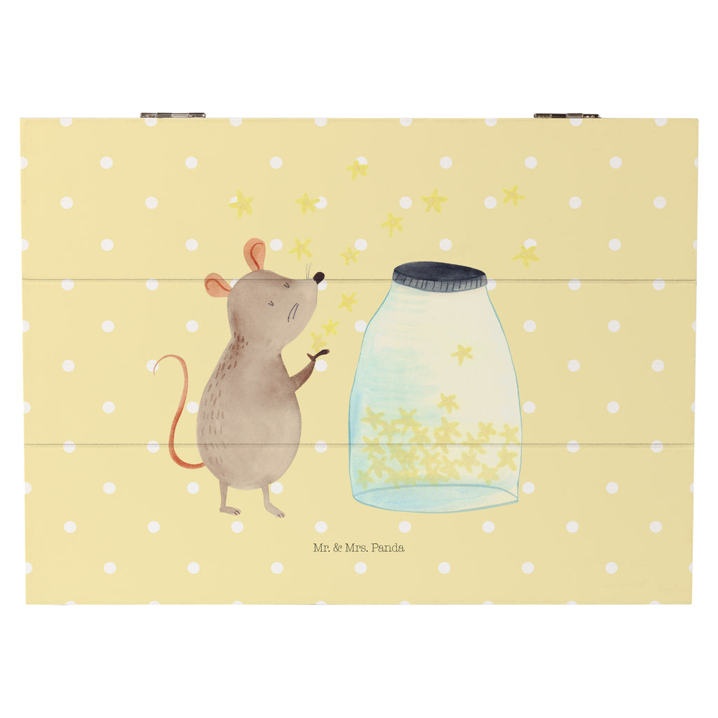 Holzkiste Maus Sterne Holzkiste, Kiste, Schatzkiste, Truhe, Schatulle, XXL, Erinnerungsbox, Erinnerungskiste, Dekokiste, Aufbewahrungsbox, Tiermotive, Gute Laune, lustige Sprüche, Tiere, Maus, Sterne, Wunsch, Kind, Taufe, Taufgeschenk, Geburt, Schwangerschaft, erstes Kind, Kindergeburtstag, Geburtstag, Hoffnung, Träume