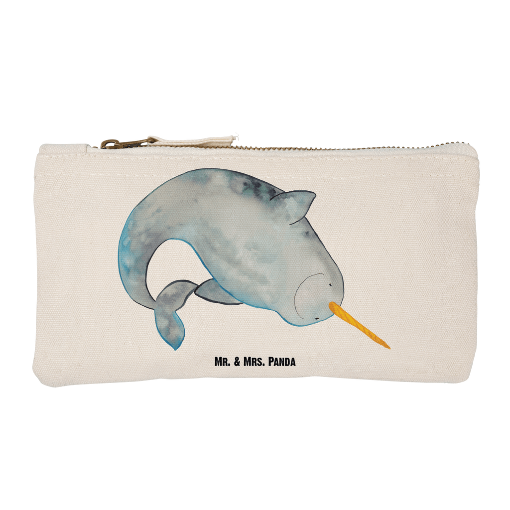 Schminktasche Narwal Schminktasche, Kosmetiktasche, Kosmetikbeutel, Stiftemäppchen, Etui, Federmappe, Makeup, XXL, Schminketui, Kosmetiketui, Schlamperetui, Meerestiere, Meer, Urlaub, Narwal, Wal, Putzen, Hausfrau, Junggesellin, aufräumen, Kinderzimmer