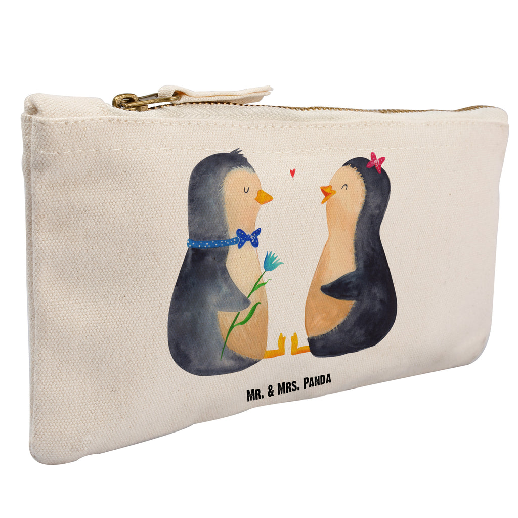 Schminktasche Pinguin Pärchen Schminktasche, Kosmetiktasche, Kosmetikbeutel, Stiftemäppchen, Etui, Federmappe, Makeup, XXL, Schminketui, Kosmetiketui, Schlamperetui, Pinguin, Pinguine, Liebe, Liebespaar, Liebesbeweis, Liebesgeschenk, Verlobung, Jahrestag, Hochzeitstag, Hochzeit, Hochzeitsgeschenk, große Liebe, Traumpaar