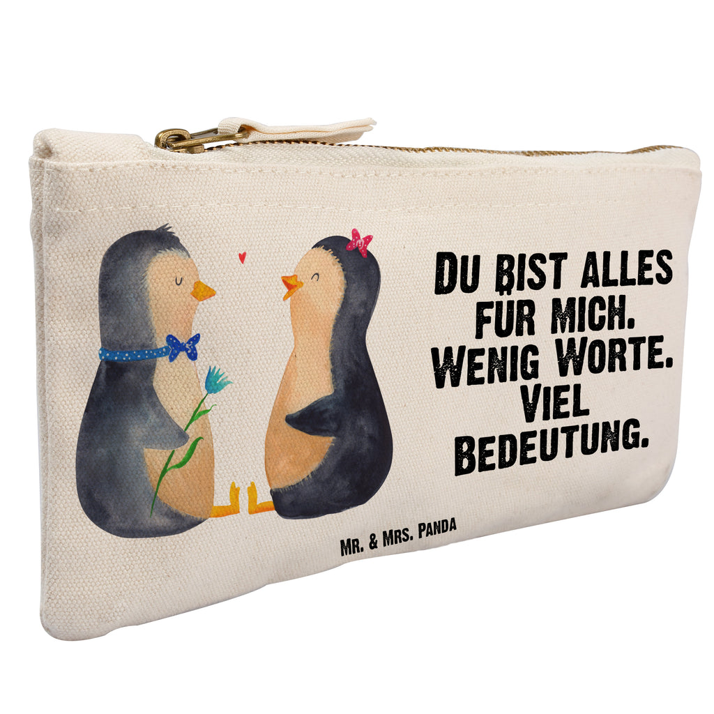 Schminktasche Pinguin Pärchen Schminktasche, Kosmetiktasche, Kosmetikbeutel, Stiftemäppchen, Etui, Federmappe, Makeup, XXL, Schminketui, Kosmetiketui, Schlamperetui, Pinguin, Pinguine, Liebe, Liebespaar, Liebesbeweis, Liebesgeschenk, Verlobung, Jahrestag, Hochzeitstag, Hochzeit, Hochzeitsgeschenk, große Liebe, Traumpaar