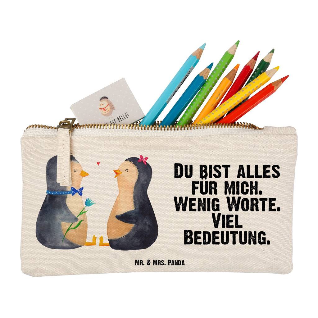 Schminktasche Pinguin Pärchen Schminktasche, Kosmetiktasche, Kosmetikbeutel, Stiftemäppchen, Etui, Federmappe, Makeup, XXL, Schminketui, Kosmetiketui, Schlamperetui, Pinguin, Pinguine, Liebe, Liebespaar, Liebesbeweis, Liebesgeschenk, Verlobung, Jahrestag, Hochzeitstag, Hochzeit, Hochzeitsgeschenk, große Liebe, Traumpaar