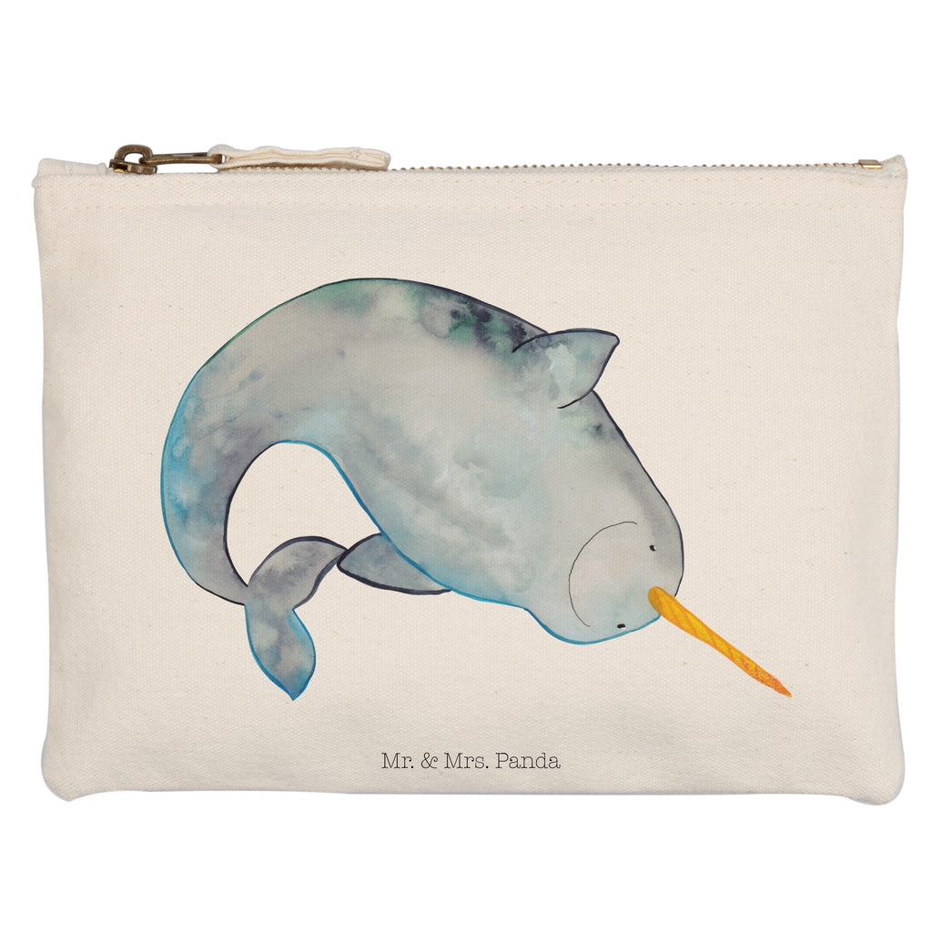 Schminktasche Narwal Schminktasche, Kosmetiktasche, Kosmetikbeutel, Stiftemäppchen, Etui, Federmappe, Makeup, XXL, Schminketui, Kosmetiketui, Schlamperetui, Meerestiere, Meer, Urlaub, Narwal, Wal, Putzen, Hausfrau, Junggesellin, aufräumen, Kinderzimmer