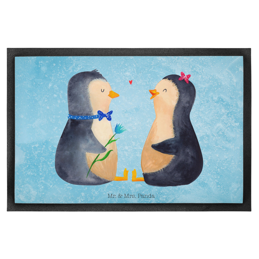 Fußmatte Pinguin Pärchen Türvorleger, Schmutzmatte, Fußabtreter, Matte, Schmutzfänger, Fußabstreifer, Schmutzfangmatte, Türmatte, Motivfußmatte, Haustürmatte, Vorleger, Pinguin, Pinguine, Liebe, Liebespaar, Liebesbeweis, Liebesgeschenk, Verlobung, Jahrestag, Hochzeitstag, Hochzeit, Hochzeitsgeschenk, große Liebe, Traumpaar