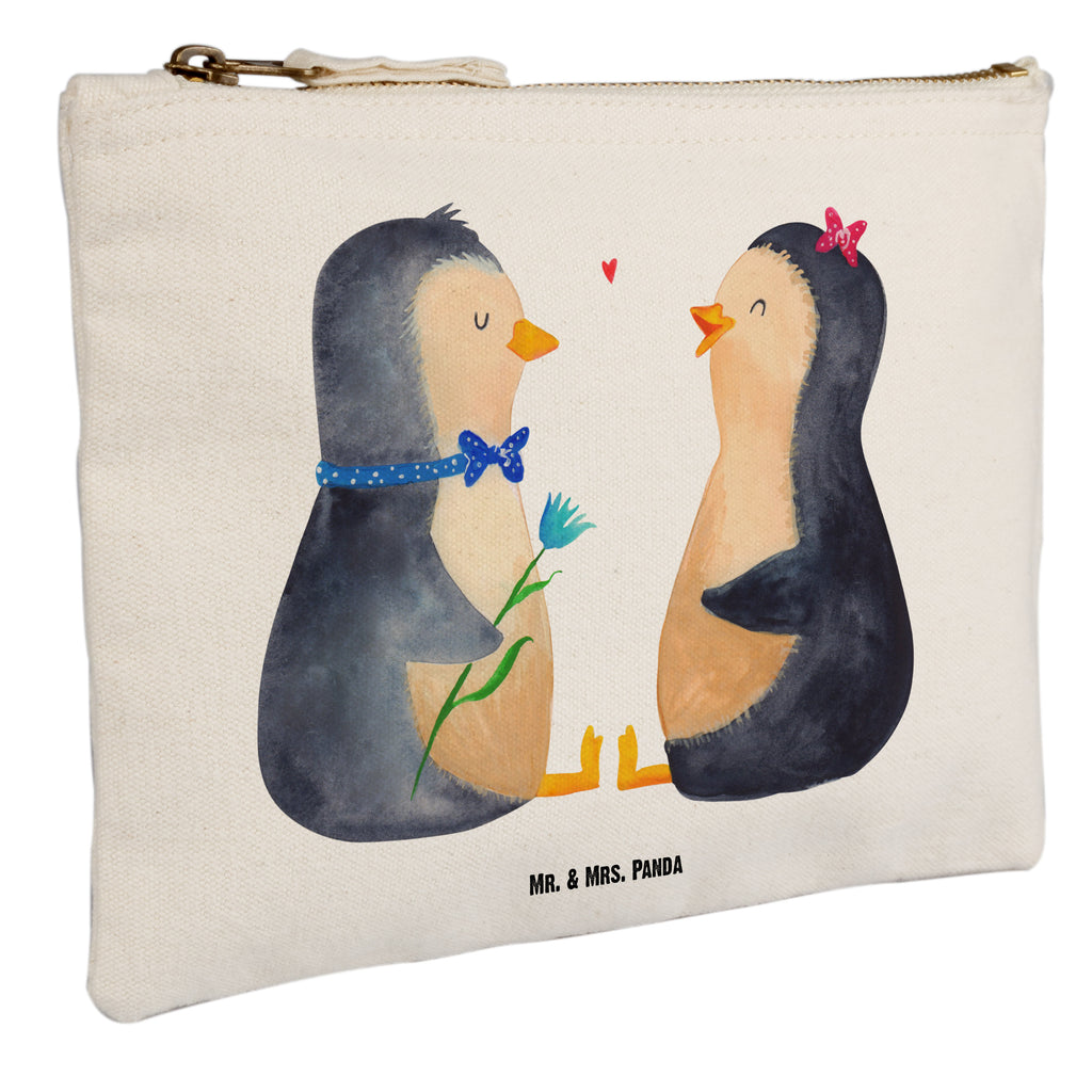 Schminktasche Pinguin Pärchen Schminktasche, Kosmetiktasche, Kosmetikbeutel, Stiftemäppchen, Etui, Federmappe, Makeup, XXL, Schminketui, Kosmetiketui, Schlamperetui, Pinguin, Pinguine, Liebe, Liebespaar, Liebesbeweis, Liebesgeschenk, Verlobung, Jahrestag, Hochzeitstag, Hochzeit, Hochzeitsgeschenk, große Liebe, Traumpaar