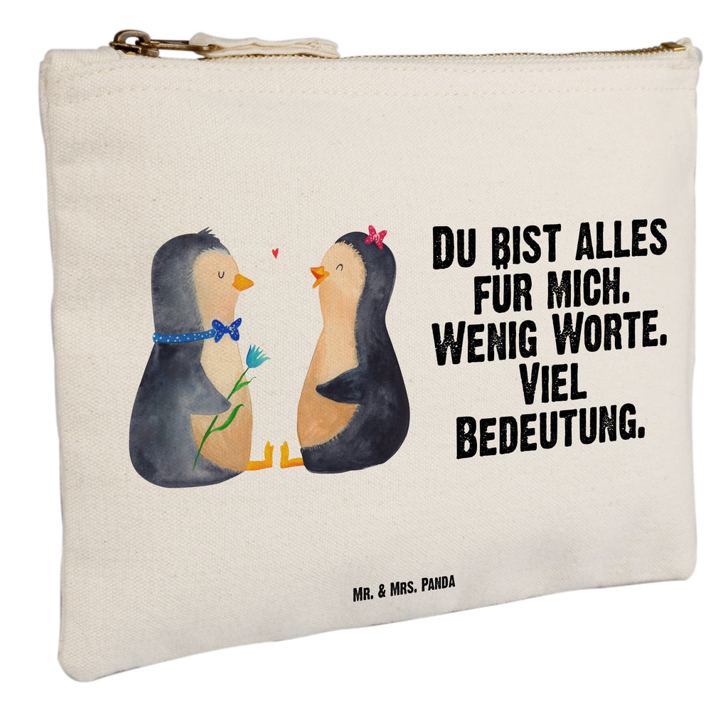 Schminktasche Pinguin Pärchen Schminktasche, Kosmetiktasche, Kosmetikbeutel, Stiftemäppchen, Etui, Federmappe, Makeup, XXL, Schminketui, Kosmetiketui, Schlamperetui, Pinguin, Pinguine, Liebe, Liebespaar, Liebesbeweis, Liebesgeschenk, Verlobung, Jahrestag, Hochzeitstag, Hochzeit, Hochzeitsgeschenk, große Liebe, Traumpaar