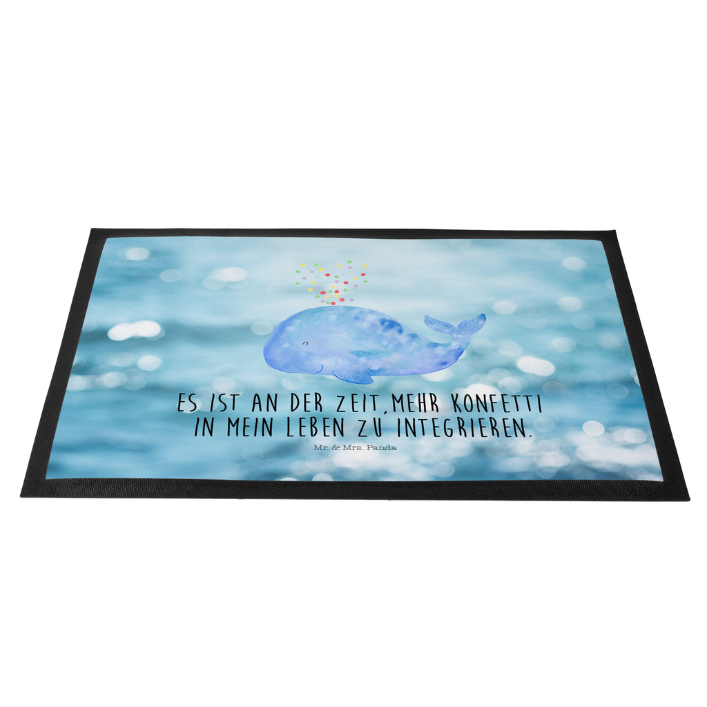 Fußmatte Wal Konfetti Wal, Konfetti, Wale, Motivation, Neuanfang, Trennung, Diät, Abnehmen, Neustart, Lebensabschnitt, Geburtstag,  Türvorleger, Schmutzmatte, Fußabtreter, Matte, Schmutzfänger, Fußabstreifer, Schmutzfangmatte, Türmatte, Motivfußmatte,  Haustürmatte, Vorleger  Meerestiere, Meer, Urlaub