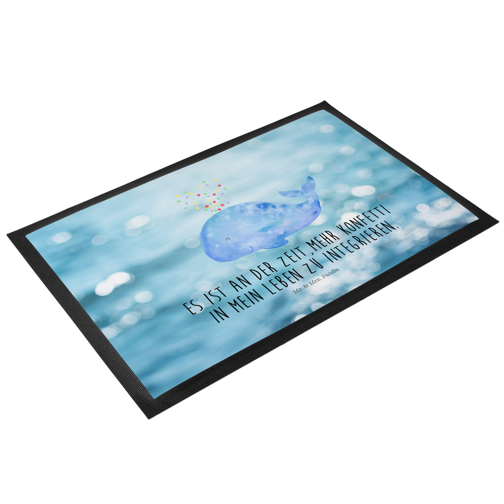 Fußmatte Wal Konfetti Wal, Konfetti, Wale, Motivation, Neuanfang, Trennung, Diät, Abnehmen, Neustart, Lebensabschnitt, Geburtstag,  Türvorleger, Schmutzmatte, Fußabtreter, Matte, Schmutzfänger, Fußabstreifer, Schmutzfangmatte, Türmatte, Motivfußmatte,  Haustürmatte, Vorleger  Meerestiere, Meer, Urlaub