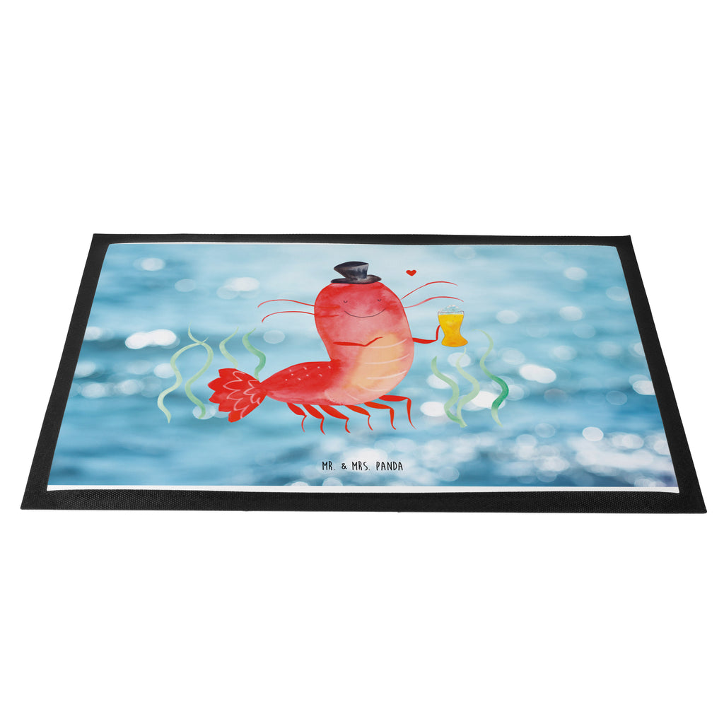 Fußmatte Hummer mit Weizen Garnele, Garnelen, Bier, Kochen, Männerhaushalt, Junggeselle, Junggesellin, Bierliebhaber, Kneipe, Gasthaus, Wirtschaft Türvorleger, Schmutzmatte, Fußabtreter, Matte, Schmutzfänger, Fußabstreifer, Schmutzfangmatte, Türmatte, Motivfußmatte,  Haustürmatte, Vorleger  Meerestiere, Meer, Urlaub