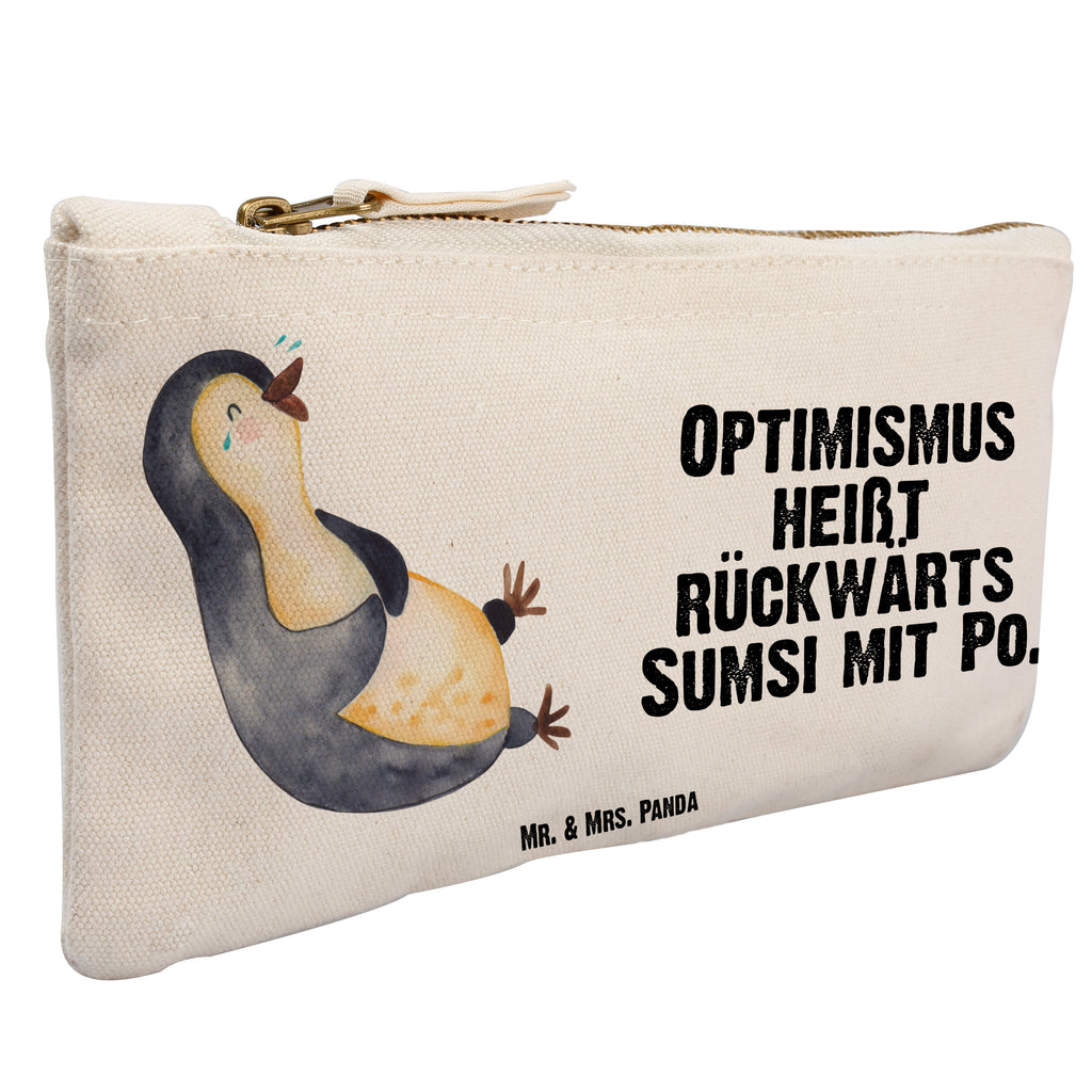 Schminktasche Pinguin lachend Schminktasche, Kosmetiktasche, Kosmetikbeutel, Stiftemäppchen, Etui, Federmappe, Makeup, XXL, Schminketui, Kosmetiketui, Schlamperetui, Pinguin, Pinguine, lustiger Spruch, Optimismus, Fröhlich, Lachen, Humor, Fröhlichkeit
