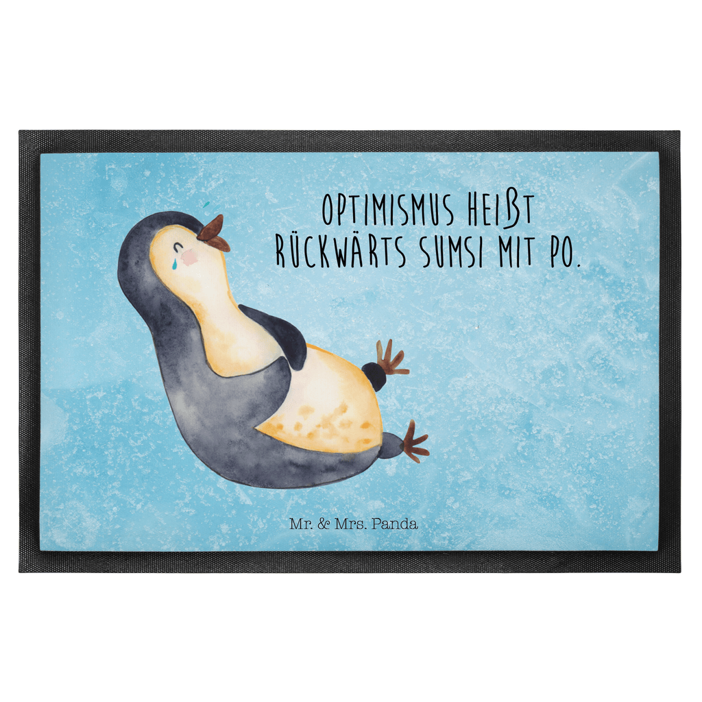 Fußmatte Pinguin lachend Pinguin, Pinguine, lustiger Spruch, Optimismus, Fröhlich, Lachen, Humor, Fröhlichkeit Türvorleger, Schmutzmatte, Fußabtreter, Matte, Schmutzfänger, Fußabstreifer, Schmutzfangmatte, Türmatte, Motivfußmatte,  Haustürmatte, Vorleger  Pinguin