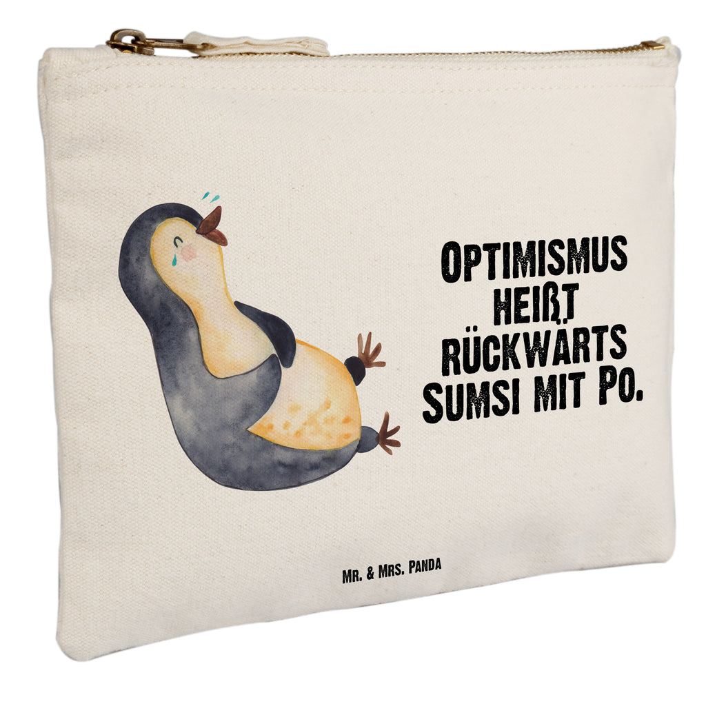 Schminktasche Pinguin lachend Schminktasche, Kosmetiktasche, Kosmetikbeutel, Stiftemäppchen, Etui, Federmappe, Makeup, XXL, Schminketui, Kosmetiketui, Schlamperetui, Pinguin, Pinguine, lustiger Spruch, Optimismus, Fröhlich, Lachen, Humor, Fröhlichkeit