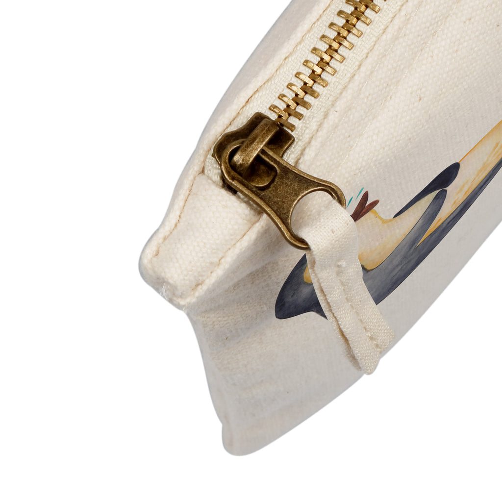 Schminktasche Pinguin lachend Schminktasche, Kosmetiktasche, Kosmetikbeutel, Stiftemäppchen, Etui, Federmappe, Makeup, XXL, Schminketui, Kosmetiketui, Schlamperetui, Pinguin, Pinguine, lustiger Spruch, Optimismus, Fröhlich, Lachen, Humor, Fröhlichkeit