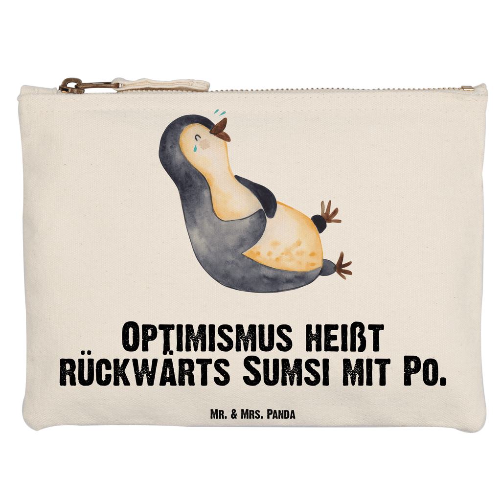 Schminktasche Pinguin lachend Schminktasche, Kosmetiktasche, Kosmetikbeutel, Stiftemäppchen, Etui, Federmappe, Makeup, XXL, Schminketui, Kosmetiketui, Schlamperetui, Pinguin, Pinguine, lustiger Spruch, Optimismus, Fröhlich, Lachen, Humor, Fröhlichkeit
