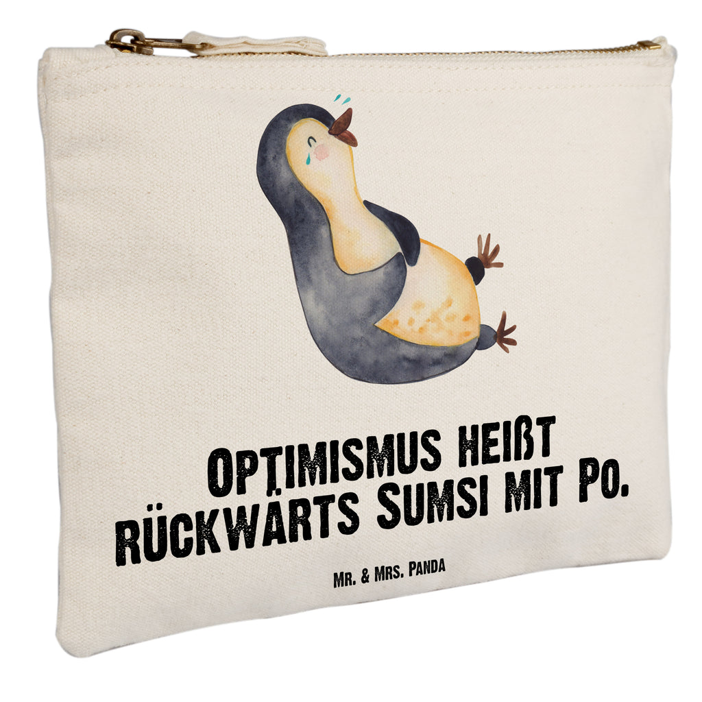 Schminktasche Pinguin lachend Schminktasche, Kosmetiktasche, Kosmetikbeutel, Stiftemäppchen, Etui, Federmappe, Makeup, XXL, Schminketui, Kosmetiketui, Schlamperetui, Pinguin, Pinguine, lustiger Spruch, Optimismus, Fröhlich, Lachen, Humor, Fröhlichkeit