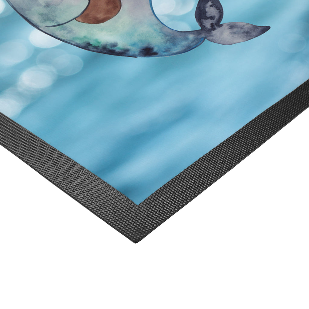 Fußmatte Narwal Gitarre Narwal, Wal, Tanzen, Probleme, Problemlösung, Frust, Gespräche, Gitarre Türvorleger, Schmutzmatte, Fußabtreter, Matte, Schmutzfänger, Fußabstreifer, Schmutzfangmatte, Türmatte, Motivfußmatte,  Haustürmatte, Vorleger  Meerestiere, Meer, Urlaub