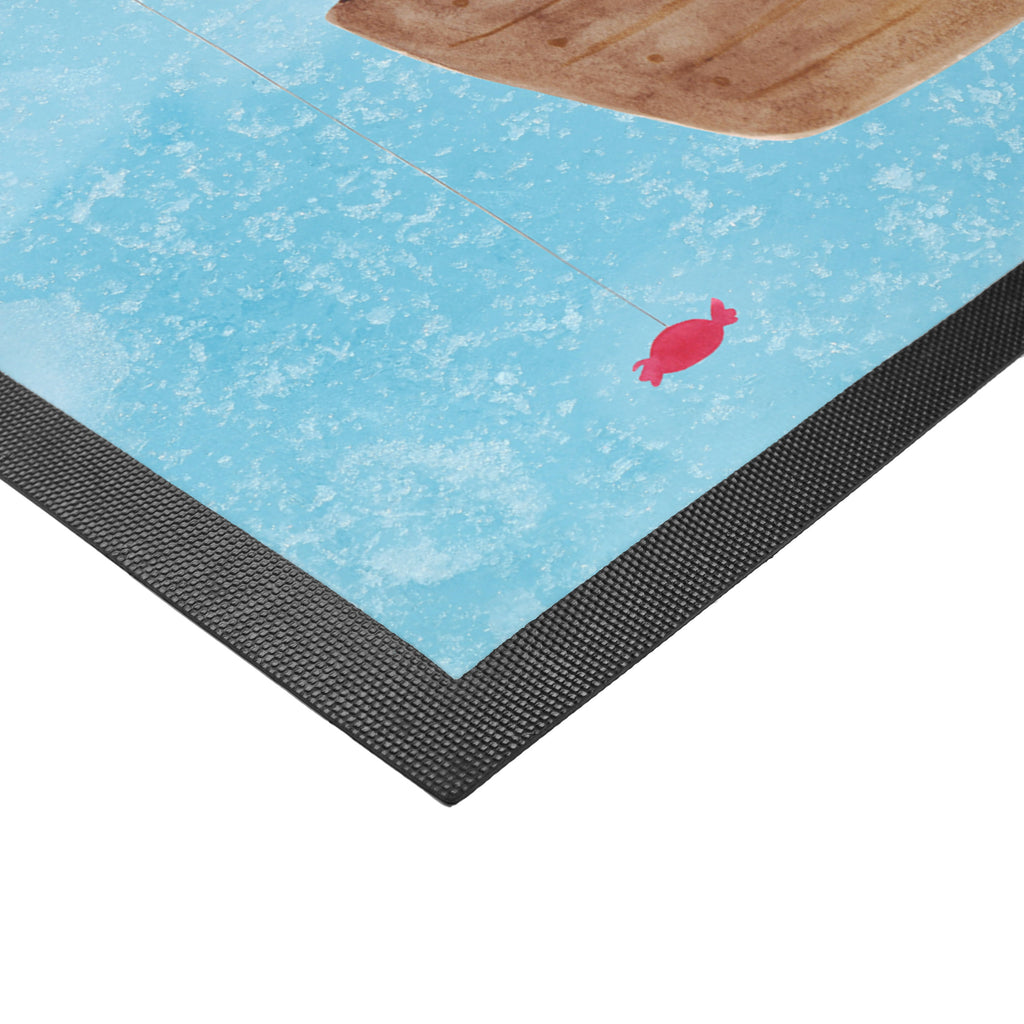 Fußmatte Pinguin Angelboot Türvorleger, Schmutzmatte, Fußabtreter, Matte, Schmutzfänger, Fußabstreifer, Schmutzfangmatte, Türmatte, Motivfußmatte, Haustürmatte, Vorleger, Pinguin, Pinguine, Angeln, Boot, Angelboot, Lebenslust, Leben, genießen, Motivation, Neustart, Neuanfang, Trennung, Scheidung, Geschenkidee Liebeskummer