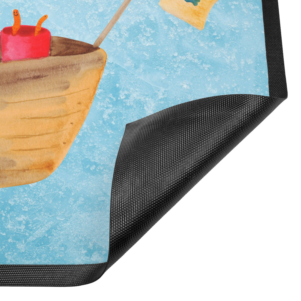 Fußmatte Pinguin Angelboot Türvorleger, Schmutzmatte, Fußabtreter, Matte, Schmutzfänger, Fußabstreifer, Schmutzfangmatte, Türmatte, Motivfußmatte, Haustürmatte, Vorleger, Pinguin, Pinguine, Angeln, Boot, Angelboot, Lebenslust, Leben, genießen, Motivation, Neustart, Neuanfang, Trennung, Scheidung, Geschenkidee Liebeskummer