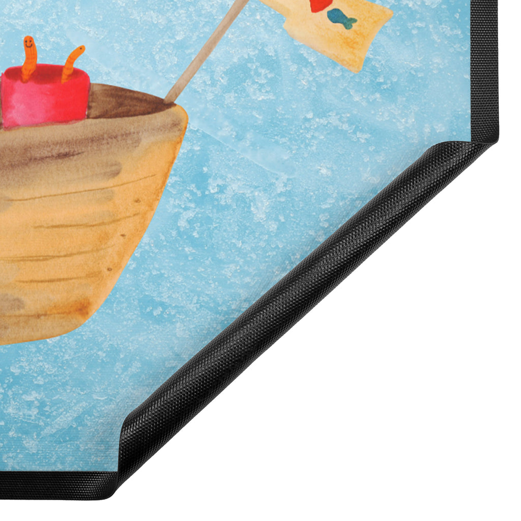 Fußmatte Pinguin Angelboot Türvorleger, Schmutzmatte, Fußabtreter, Matte, Schmutzfänger, Fußabstreifer, Schmutzfangmatte, Türmatte, Motivfußmatte, Haustürmatte, Vorleger, Pinguin, Pinguine, Angeln, Boot, Angelboot, Lebenslust, Leben, genießen, Motivation, Neustart, Neuanfang, Trennung, Scheidung, Geschenkidee Liebeskummer