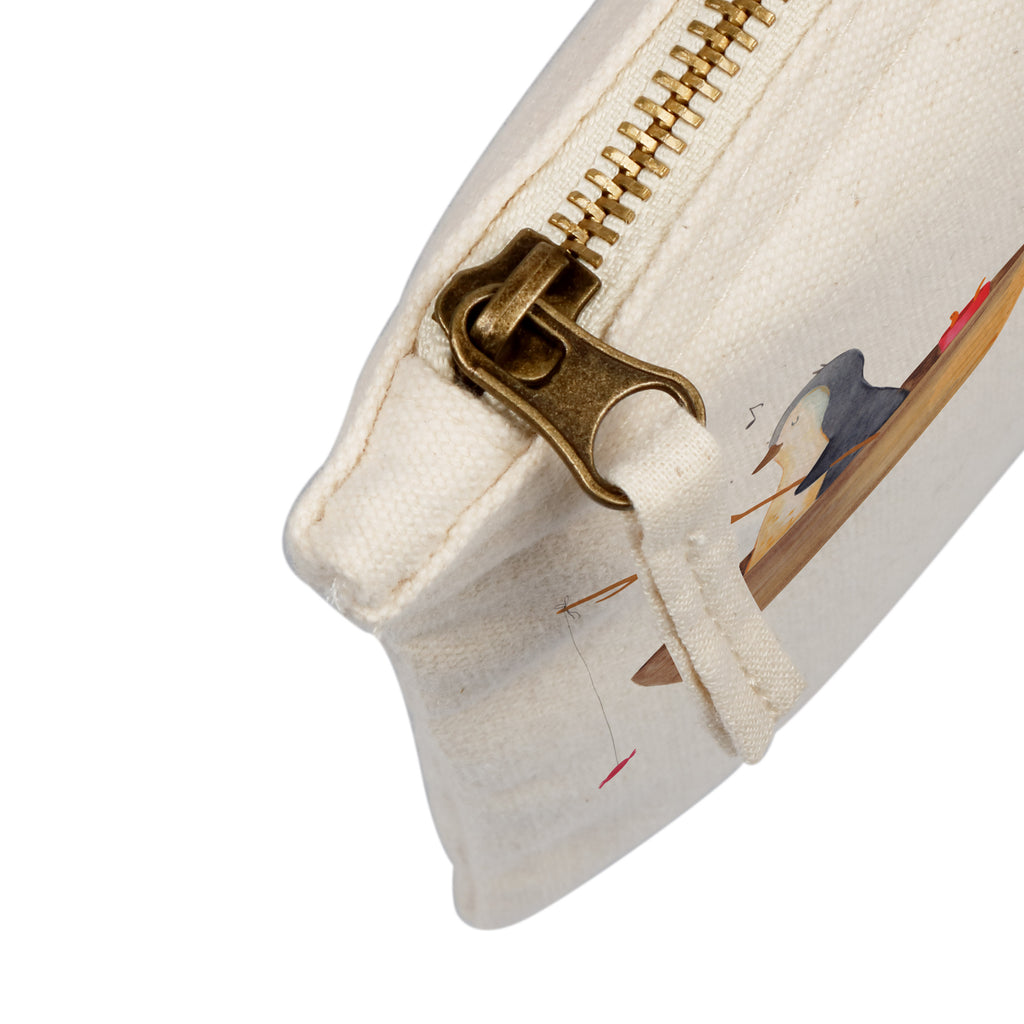 Schminktasche Pinguin Angelboot Schminktasche, Kosmetiktasche, Kosmetikbeutel, Stiftemäppchen, Etui, Federmappe, Makeup, XXL, Schminketui, Kosmetiketui, Schlamperetui, Pinguin, Pinguine, Angeln, Boot, Angelboot, Lebenslust, Leben, genießen, Motivation, Neustart, Neuanfang, Trennung, Scheidung, Geschenkidee Liebeskummer