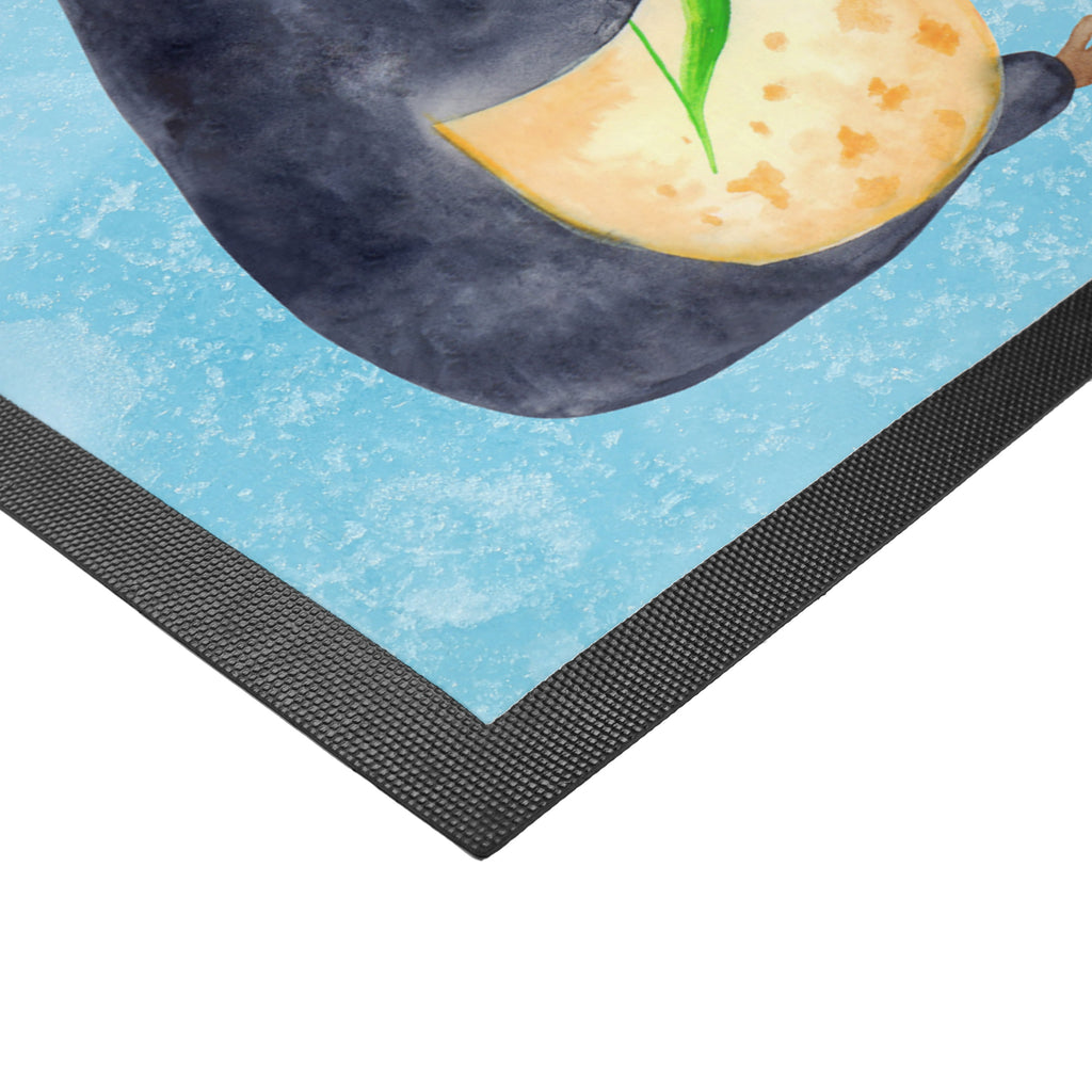 Fußmatte Pinguin Blumenkranz Türvorleger, Schmutzmatte, Fußabtreter, Matte, Schmutzfänger, Fußabstreifer, Schmutzfangmatte, Türmatte, Motivfußmatte, Haustürmatte, Vorleger, Pinguin, Pinguine, Blumenkranz, Universum, Leben, Wünsche, Ziele, Lebensziele, Motivation, Lebenslust, Liebeskummer, Geschenkidee