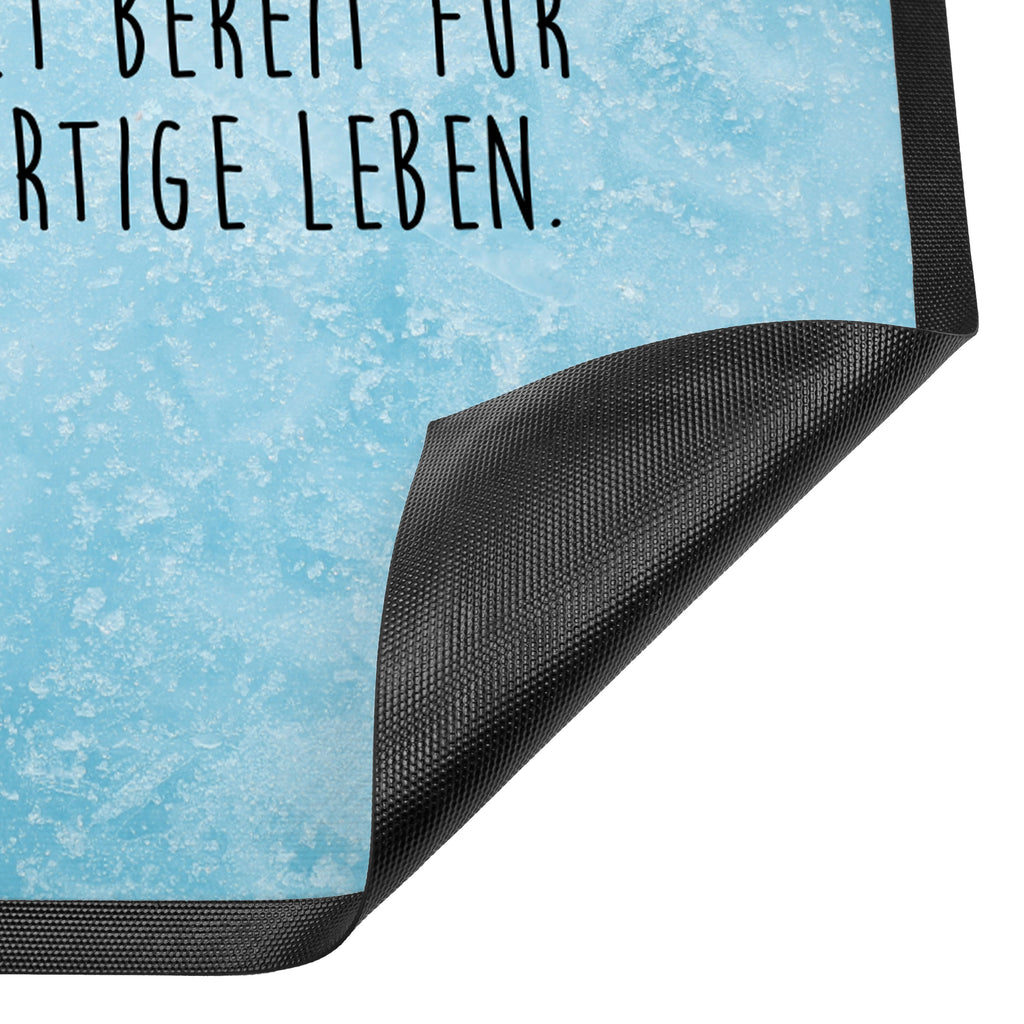 Fußmatte Pinguin Blumenkranz Türvorleger, Schmutzmatte, Fußabtreter, Matte, Schmutzfänger, Fußabstreifer, Schmutzfangmatte, Türmatte, Motivfußmatte, Haustürmatte, Vorleger, Pinguin, Pinguine, Blumenkranz, Universum, Leben, Wünsche, Ziele, Lebensziele, Motivation, Lebenslust, Liebeskummer, Geschenkidee