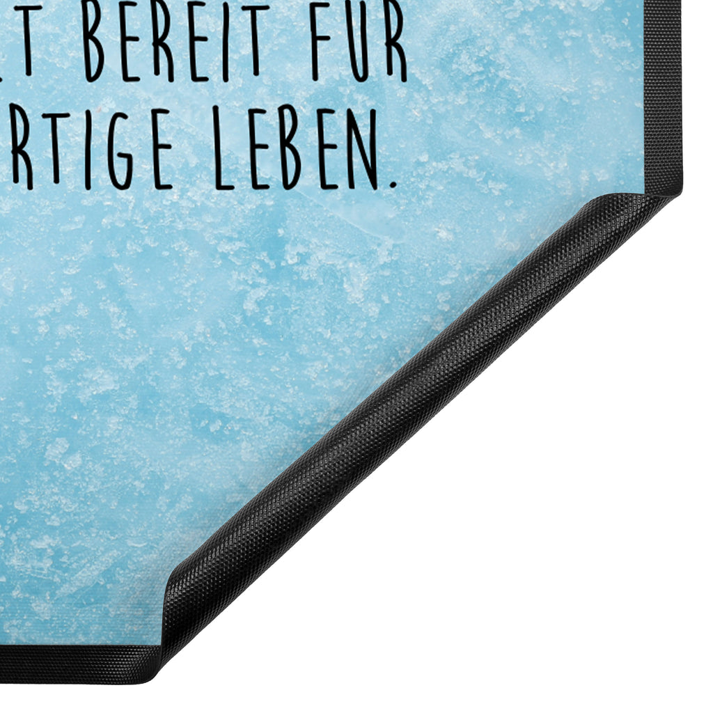 Fußmatte Pinguin Blumenkranz Türvorleger, Schmutzmatte, Fußabtreter, Matte, Schmutzfänger, Fußabstreifer, Schmutzfangmatte, Türmatte, Motivfußmatte, Haustürmatte, Vorleger, Pinguin, Pinguine, Blumenkranz, Universum, Leben, Wünsche, Ziele, Lebensziele, Motivation, Lebenslust, Liebeskummer, Geschenkidee