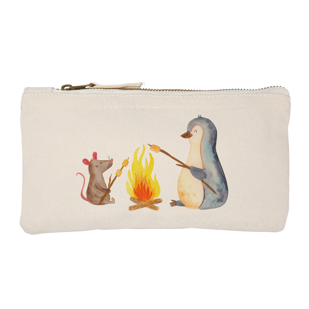 Schminktasche Pinguin Lagerfeuer Schminktasche, Kosmetiktasche, Kosmetikbeutel, Stiftemäppchen, Etui, Federmappe, Makeup, XXL, Schminketui, Kosmetiketui, Schlamperetui, Pinguin, Maus, Pinguine, Lagerfeuer, Leben, Arbeit, Job, Motivation, Büro, Büroalltag, Lebensspruch, Lebensmotivation, Neustart, Liebe, grillen, Feuer, Marshmallows