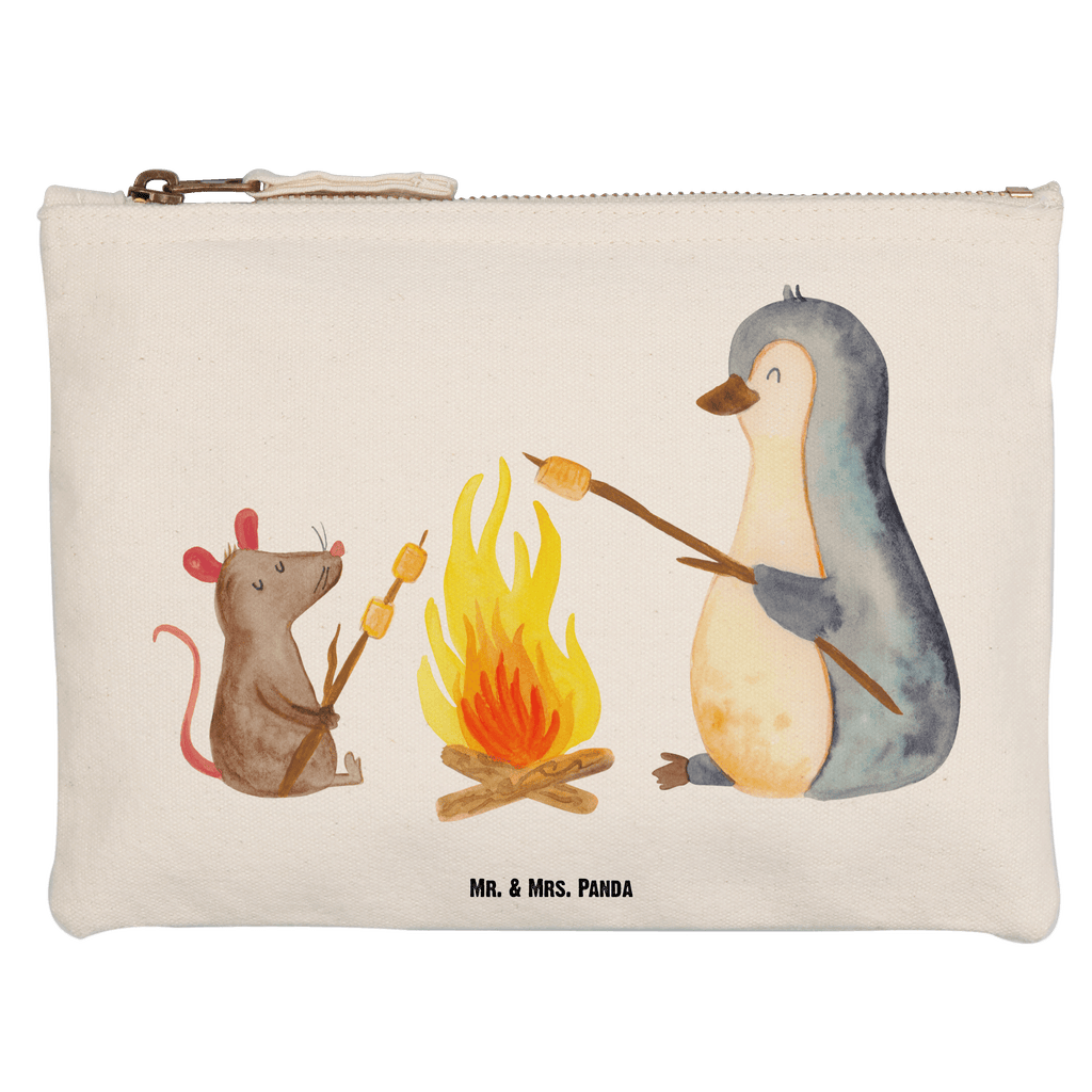 Schminktasche Pinguin Lagerfeuer Schminktasche, Kosmetiktasche, Kosmetikbeutel, Stiftemäppchen, Etui, Federmappe, Makeup, XXL, Schminketui, Kosmetiketui, Schlamperetui, Pinguin, Maus, Pinguine, Lagerfeuer, Leben, Arbeit, Job, Motivation, Büro, Büroalltag, Lebensspruch, Lebensmotivation, Neustart, Liebe, grillen, Feuer, Marshmallows