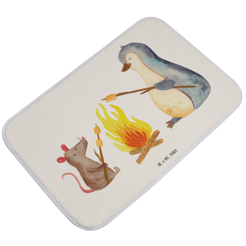 Badvorleger Pinguin Lagerfeuer Badematte, Badteppich, Duschvorleger, Badezimmerteppich, Badezimmermatte, Badvorleger, Duschmatte, Duschteppich, Pinguin, Maus, Pinguine, Lagerfeuer, Leben, Arbeit, Job, Motivation, Büro, Büroalltag, Lebensspruch, Lebensmotivation, Neustart, Liebe, grillen, Feuer, Marshmallows