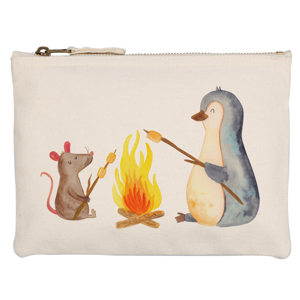 Schminktasche Pinguin Lagerfeuer Schminktasche, Kosmetiktasche, Kosmetikbeutel, Stiftemäppchen, Etui, Federmappe, Makeup, XXL, Schminketui, Kosmetiketui, Schlamperetui, Pinguin, Maus, Pinguine, Lagerfeuer, Leben, Arbeit, Job, Motivation, Büro, Büroalltag, Lebensspruch, Lebensmotivation, Neustart, Liebe, grillen, Feuer, Marshmallows