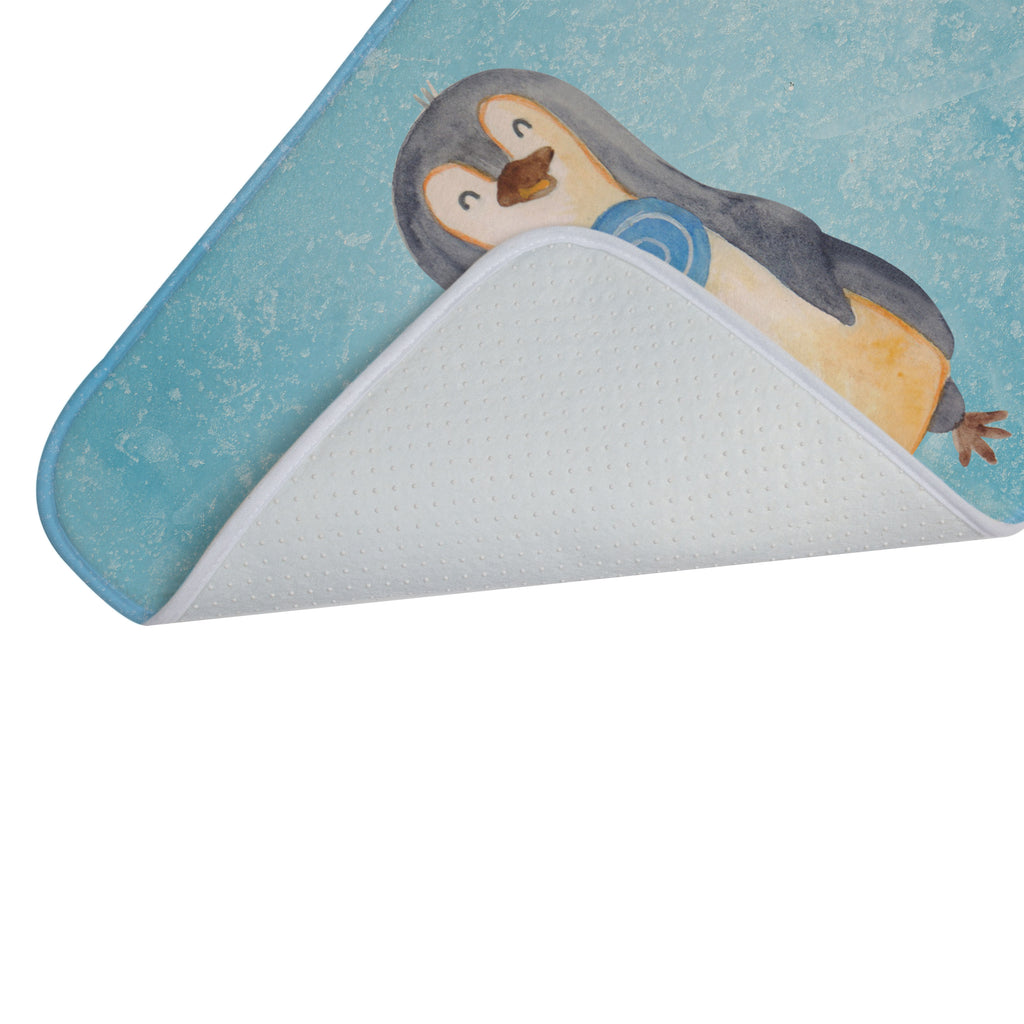 Badvorleger Pinguin Lolli Badematte, Badteppich, Duschvorleger, Badezimmerteppich, Badezimmermatte, Badvorleger, Duschmatte, Duschteppich, Pinguin, Pinguine, Lolli, Süßigkeiten, Blödsinn, Spruch, Rebell, Gauner, Ganove, Rabauke