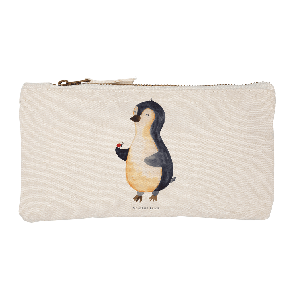 Schminktasche Pinguin Marienkäfer Schminktasche, Kosmetiktasche, Kosmetikbeutel, Stiftemäppchen, Etui, Federmappe, Makeup, XXL, Schminketui, Kosmetiketui, Schlamperetui, Pinguin, Pinguine, Marienkäfer, Liebe, Wunder, Glück, Freude, Lebensfreude