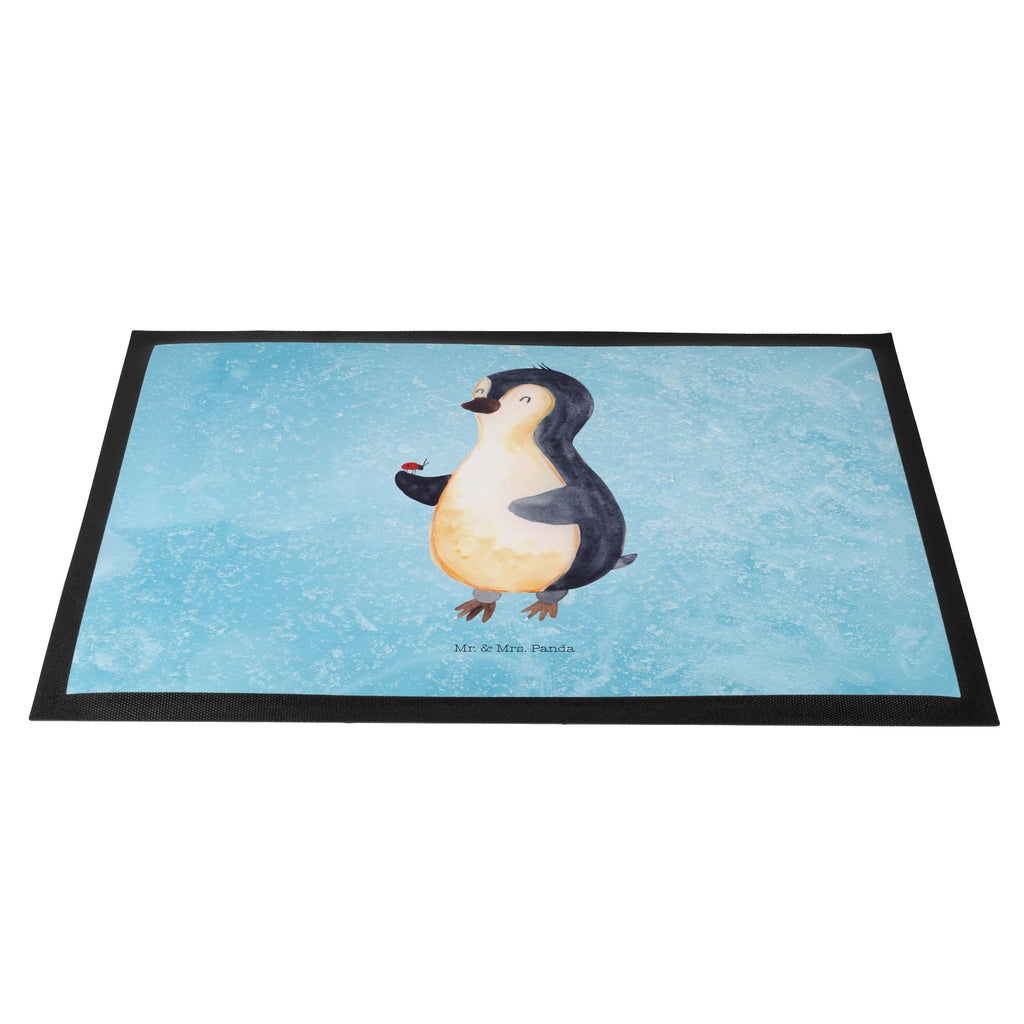 Fußmatte Pinguin Marienkäfer Türvorleger, Schmutzmatte, Fußabtreter, Matte, Schmutzfänger, Fußabstreifer, Schmutzfangmatte, Türmatte, Motivfußmatte, Haustürmatte, Vorleger, Pinguin, Pinguine, Marienkäfer, Liebe, Wunder, Glück, Freude, Lebensfreude