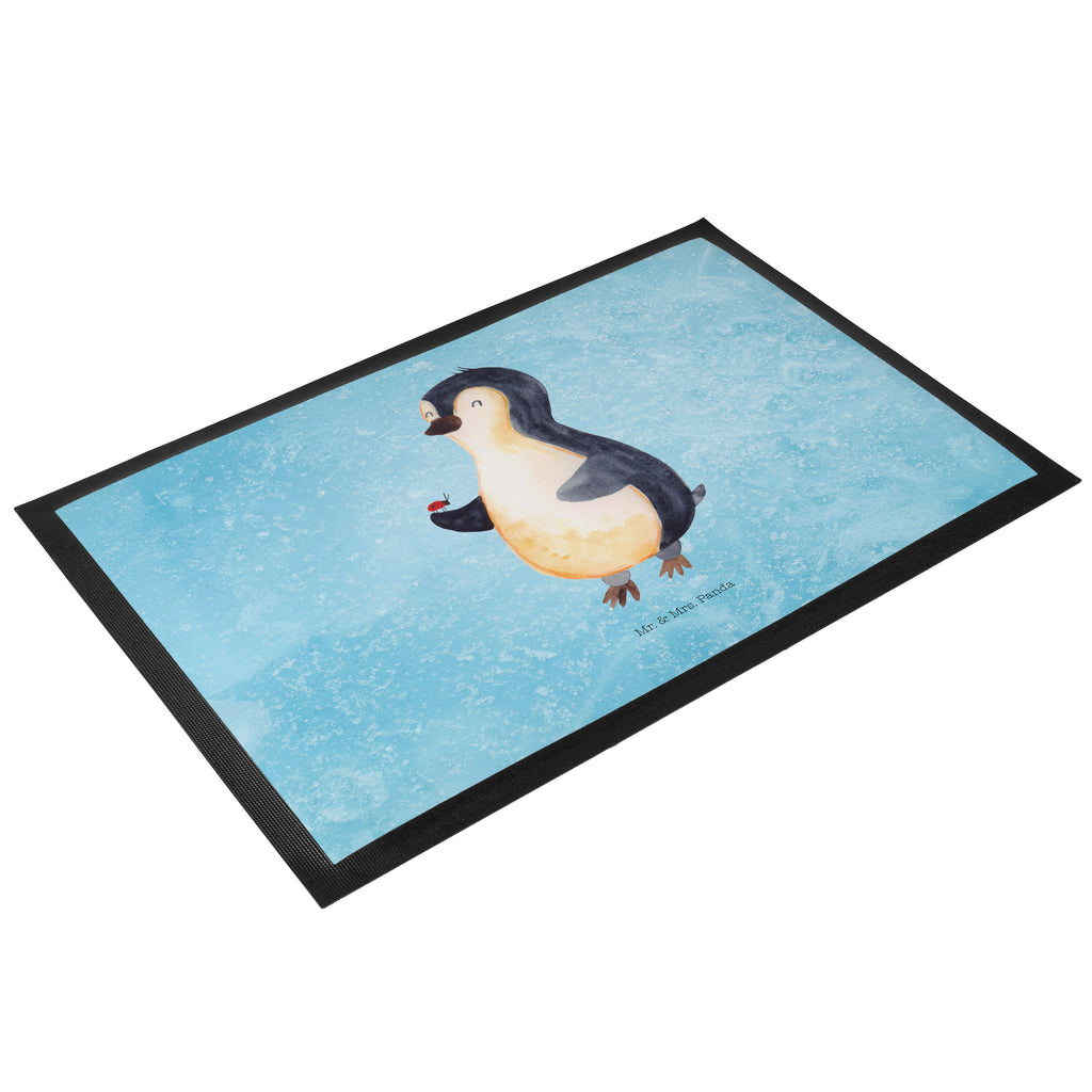 Fußmatte Pinguin Marienkäfer Türvorleger, Schmutzmatte, Fußabtreter, Matte, Schmutzfänger, Fußabstreifer, Schmutzfangmatte, Türmatte, Motivfußmatte, Haustürmatte, Vorleger, Pinguin, Pinguine, Marienkäfer, Liebe, Wunder, Glück, Freude, Lebensfreude